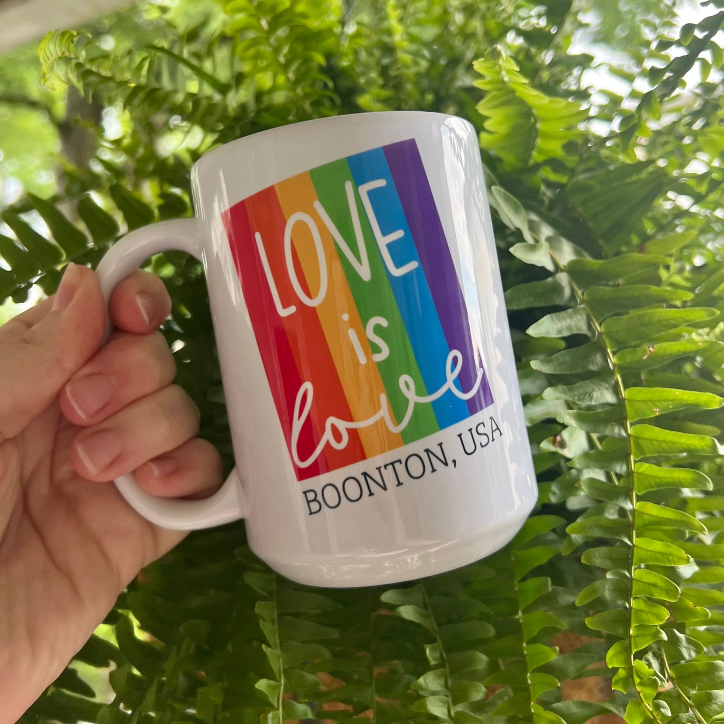 Love is Love Boonton Rainbow Pride 2023 15oz Ceramic Mug