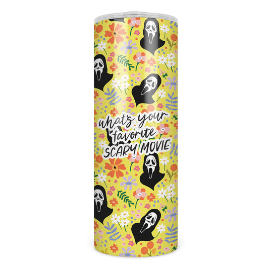 What's Your Favorite Scary Movie Halloween Skinny Tumbler