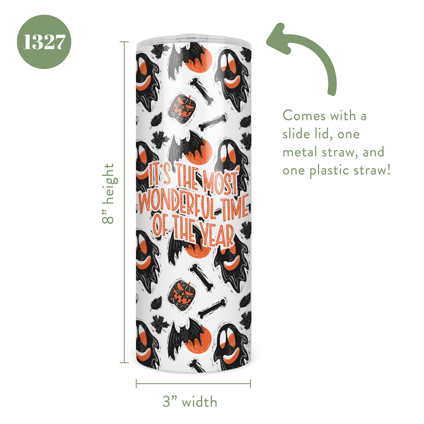 Most Wonderful Time of the Year Halloween Skinny Tumbler