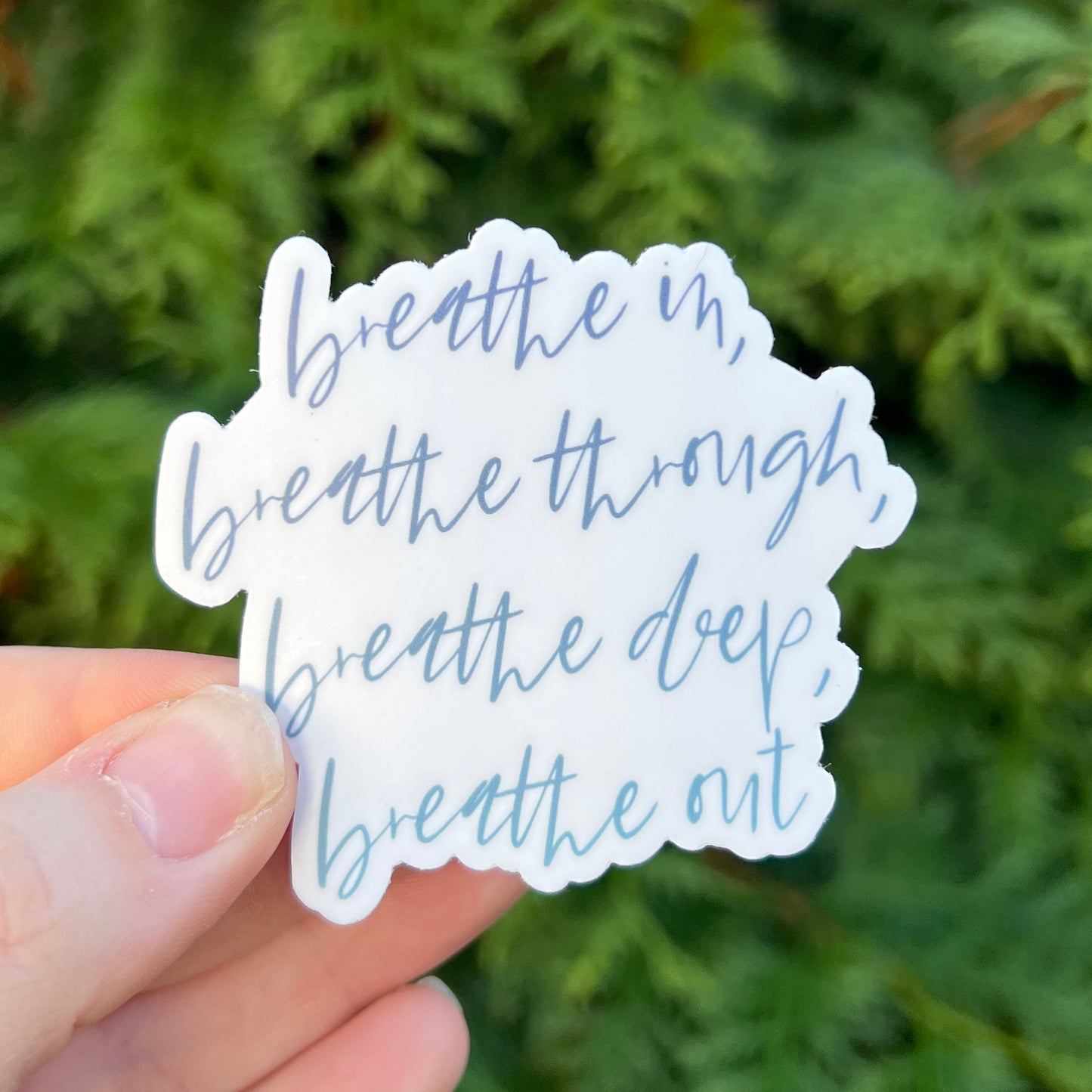 Breathe In, Breathe Through, Breathe Deep, Breathe Out Labyrinth Die Cut Sticker