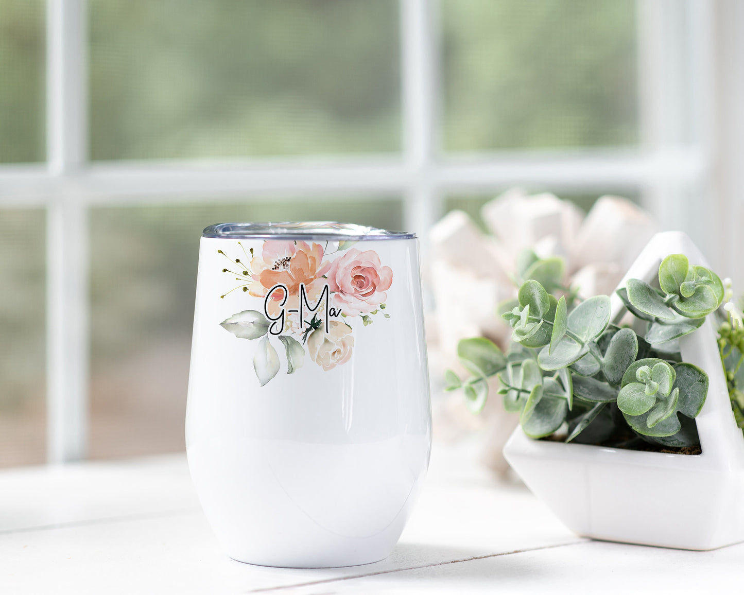 G-Ma Floral Insulated Wine Tumbler