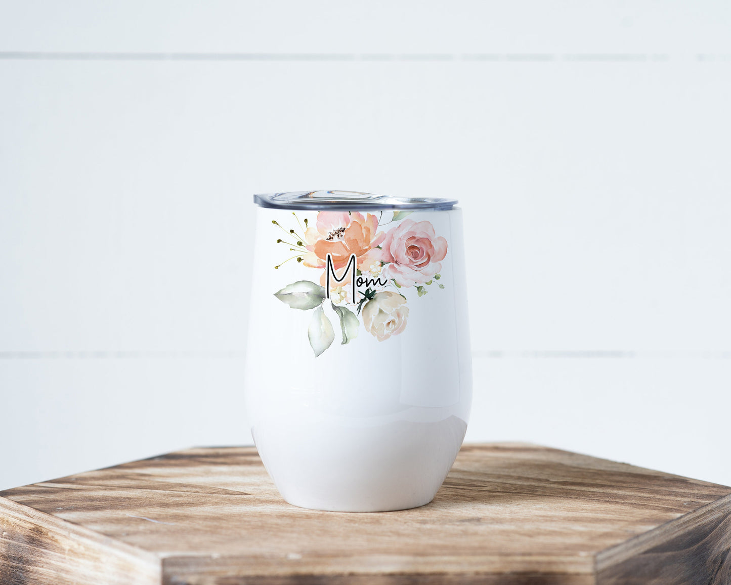 Mom Floral Insulated Wine Tumbler