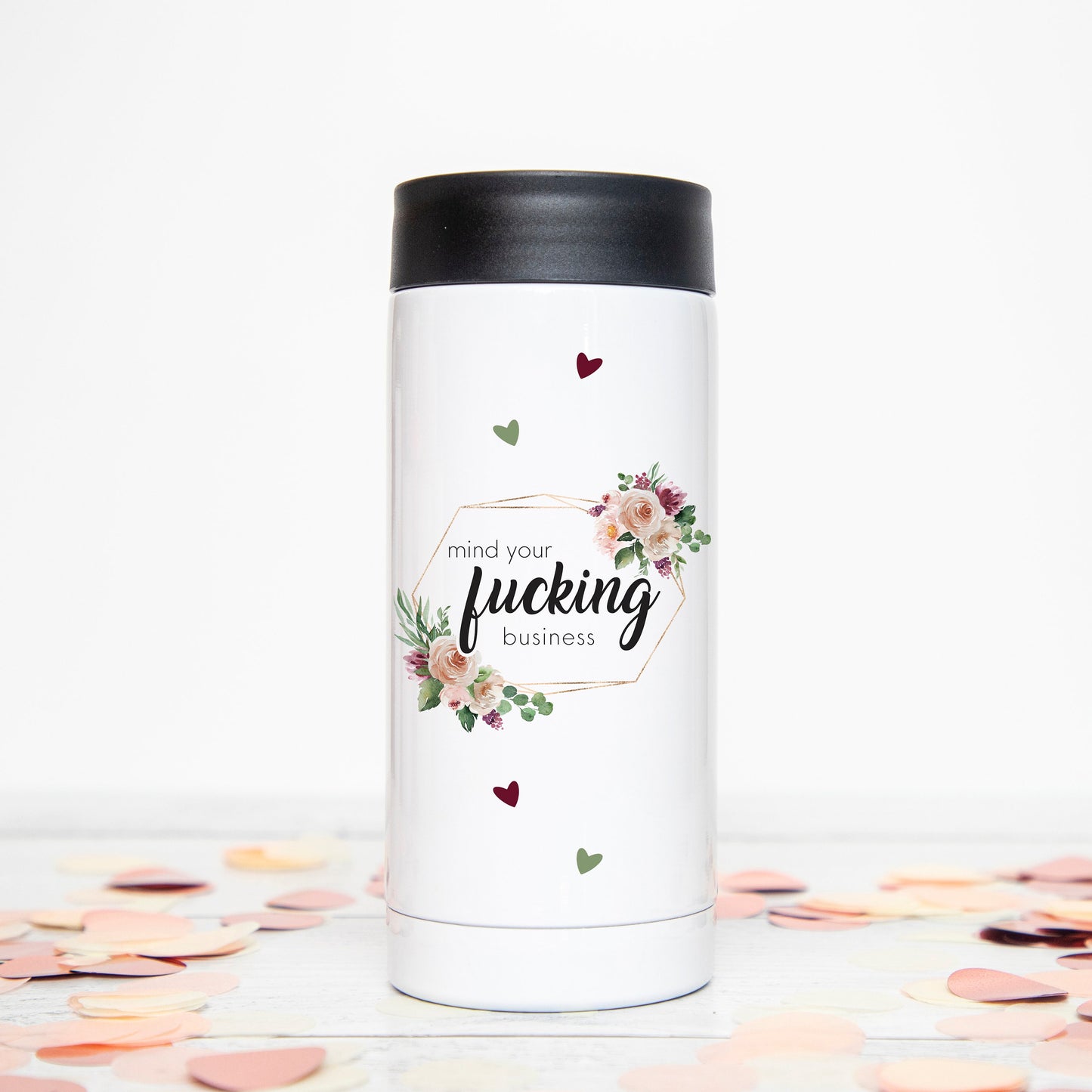 Mind Your Fucking Business Insulated Skinny Can Cooler
