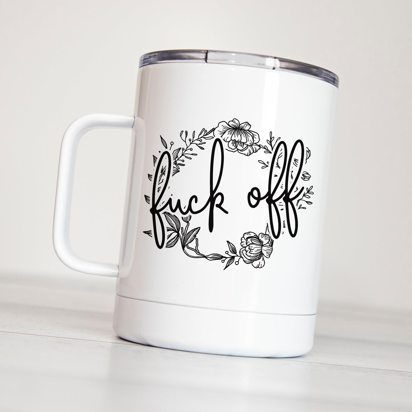 Floral Fuck Off Insulated Camp Mug