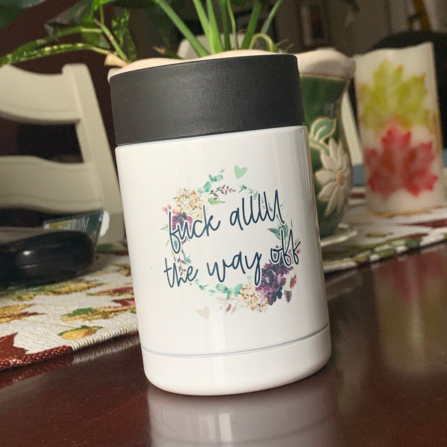 Funny Christmas Gift for Friend, Funny Tumblers | Fuck Alllll The Way Off Insulated Stainless Steel Can Cooler | Gift - Mom - Sister