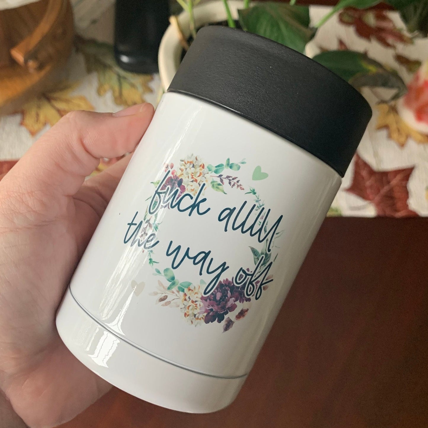 Funny Christmas Gift for Friend, Funny Tumblers | Fuck Alllll The Way Off Insulated Stainless Steel Can Cooler | Gift - Mom - Sister